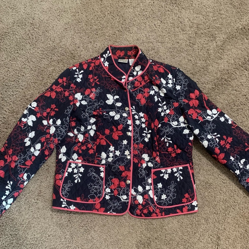 Kim Rogers Signature Quilted Floral Jacket XL Petite